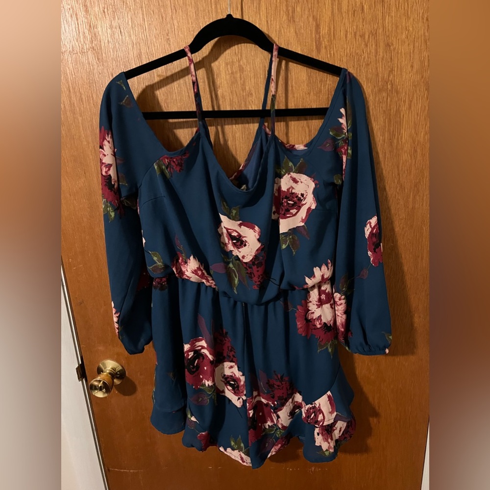 Off the Shoulder Floral Romper